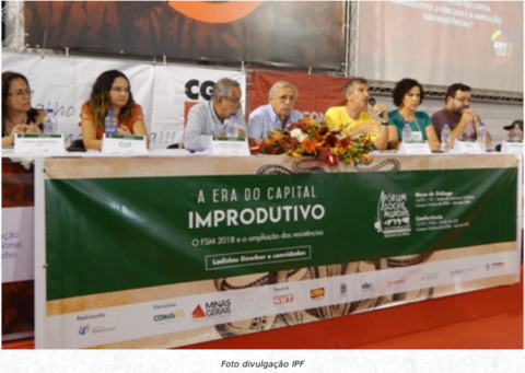 Mesa do debate sobre Capital Improdutivo