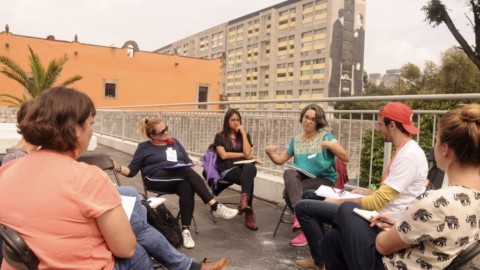 Reunião de migrantes no México